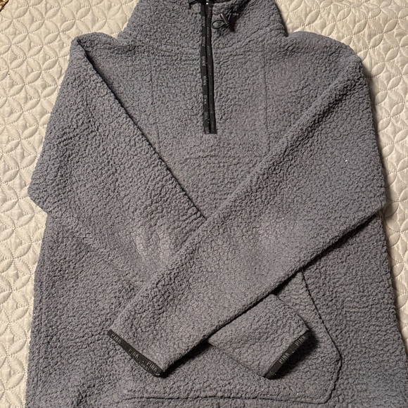 PINK Victoria's Secret Tops - PINK Victoria's Secret Charcoal Fleece Sweatshirt